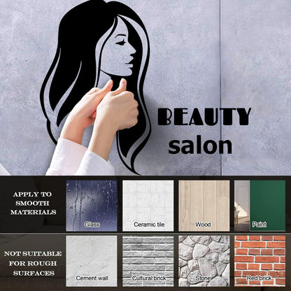Vinyl Art Sticker Beauty Salon Spa Woman Girl Style Car Body Decoration