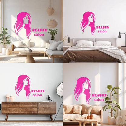 Vinyl Art Sticker Beauty Salon Spa Woman Girl Style Car Body Decoration