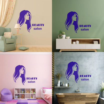 Vinyl Art Sticker Beauty Salon Spa Woman Girl Style Car Body Decoration