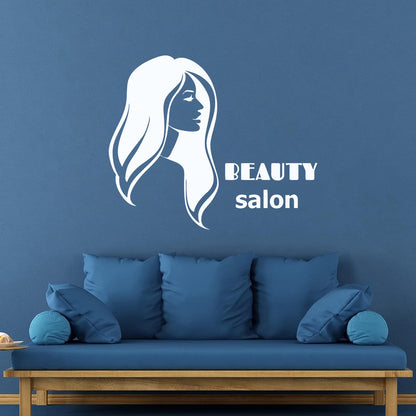 Vinyl Art Sticker Beauty Salon Spa Woman Girl Style Car Body Decoration