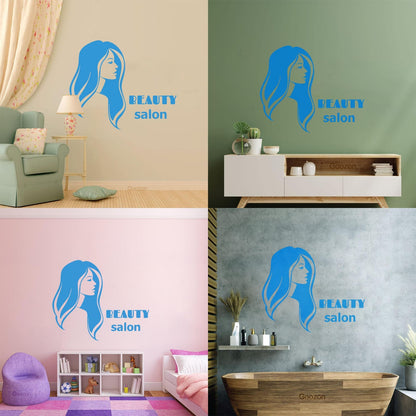 Vinyl Art Sticker Beauty Salon Spa Woman Girl Style Car Body Decoration