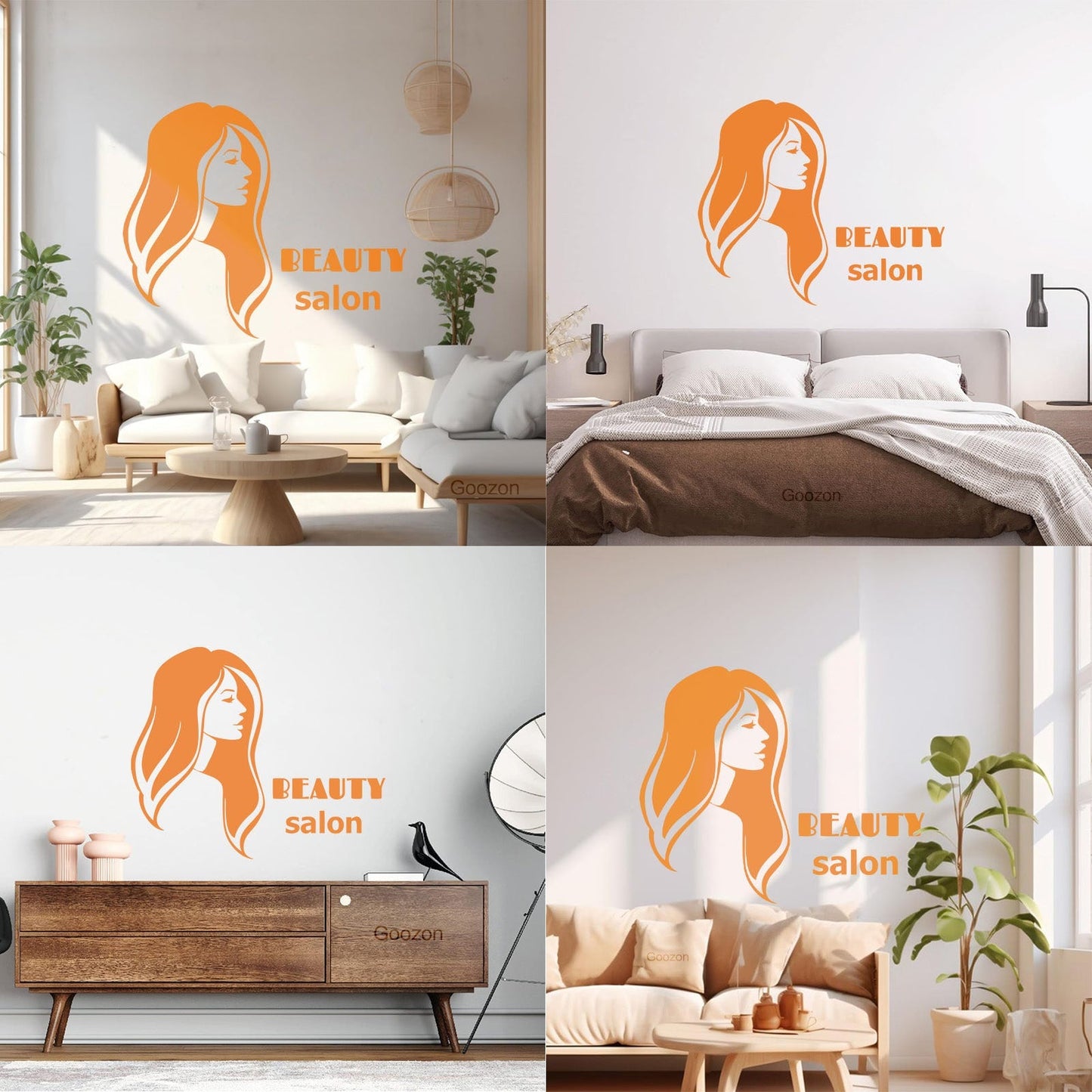 Vinyl Art Sticker Beauty Salon Spa Woman Girl Style Car Body Decoration
