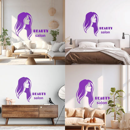Vinyl Art Sticker Beauty Salon Spa Woman Girl Style Car Body Decoration