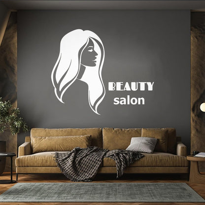 Vinyl Art Sticker Beauty Salon Spa Woman Girl Style Car Body Decoration