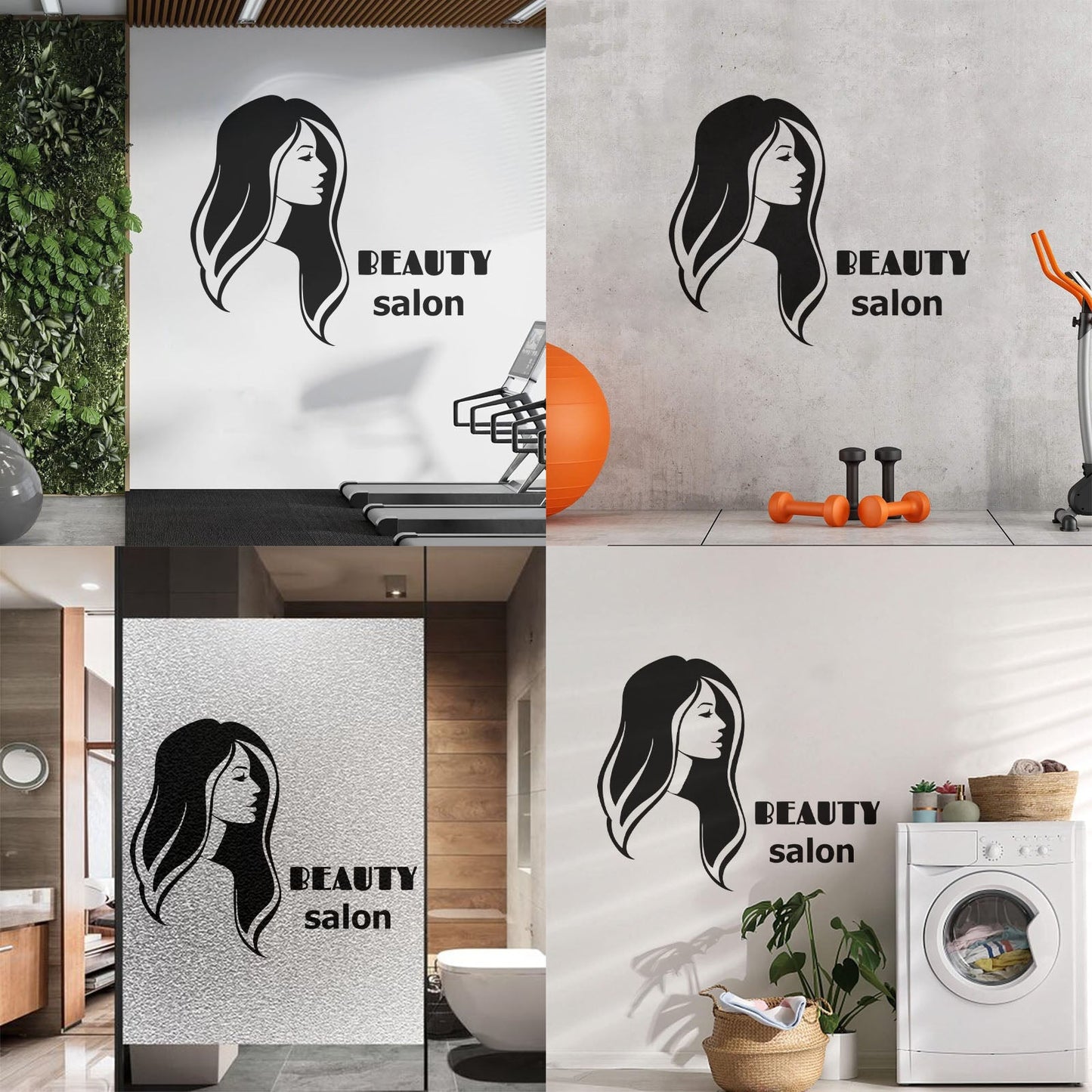 Vinyl Art Sticker Beauty Salon Spa Woman Girl Style Car Body Decoration