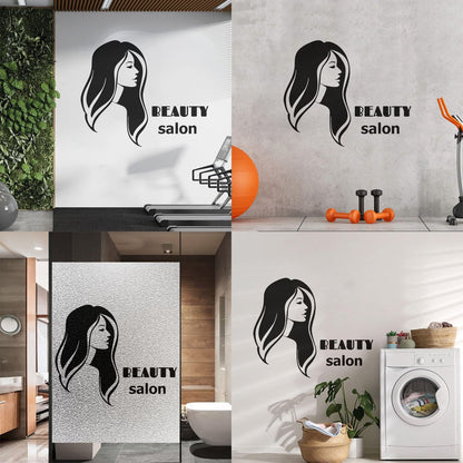 Vinyl Art Sticker Beauty Salon Spa Woman Girl Style Car Body Decoration