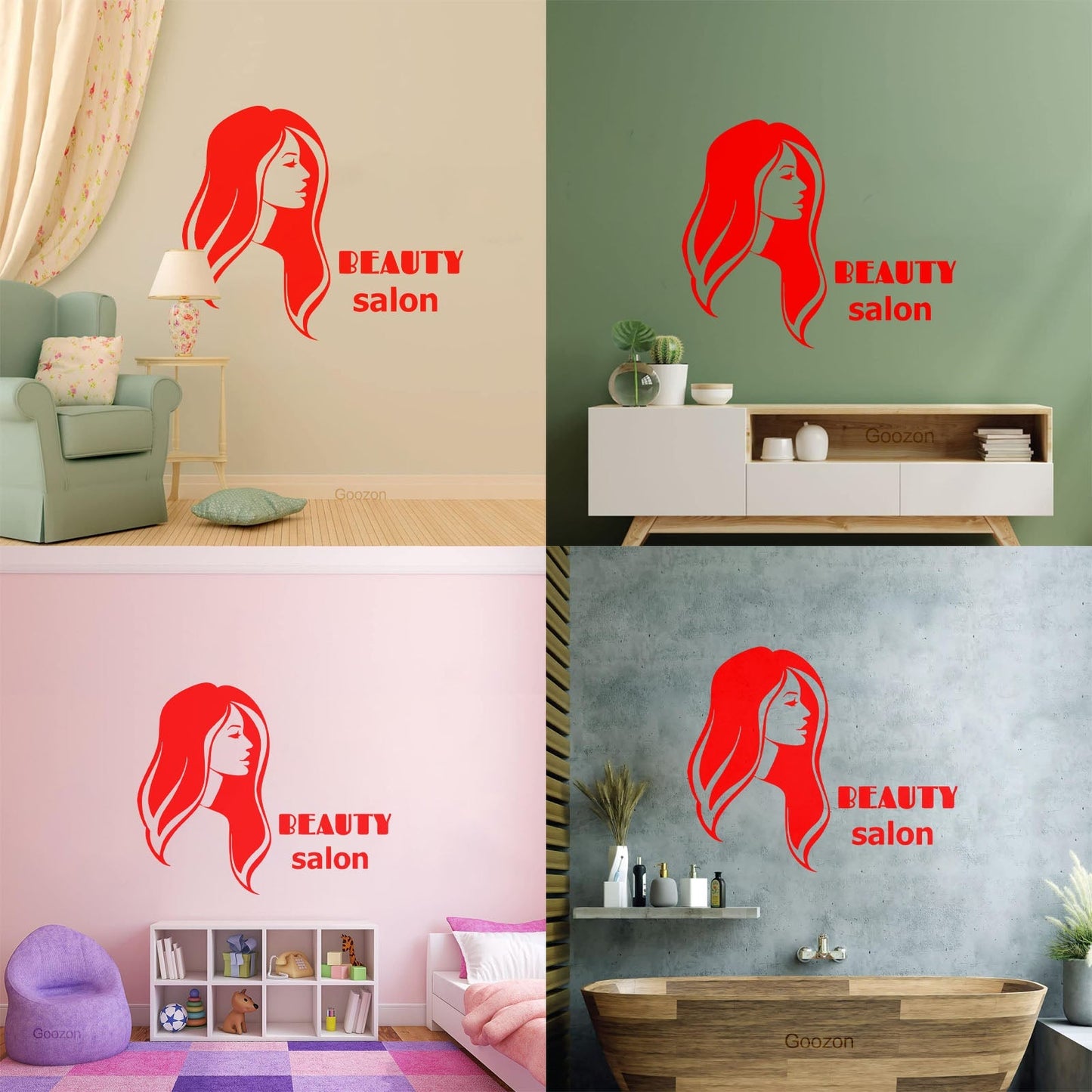 Vinyl Art Sticker Beauty Salon Spa Woman Girl Style Car Body Decoration