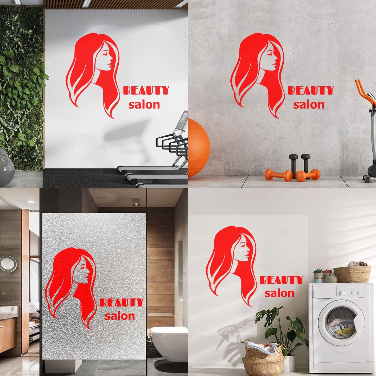 Vinyl Art Sticker Beauty Salon Spa Woman Girl Style Car Body Decoration