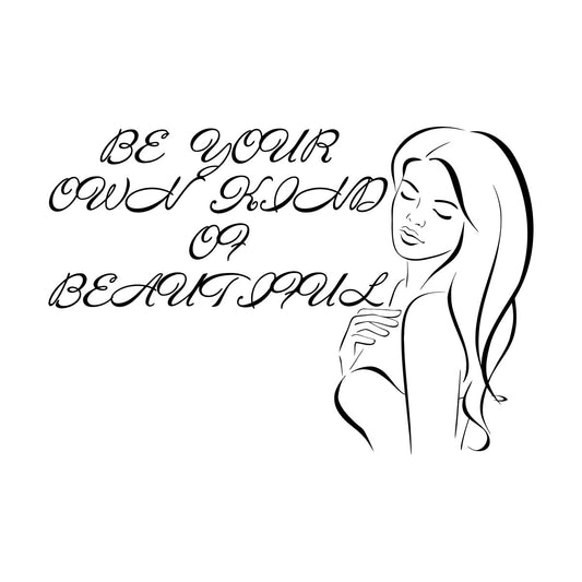 Engraving Stickers Beauty Salon Woman Fashion Style Girl Window Decals