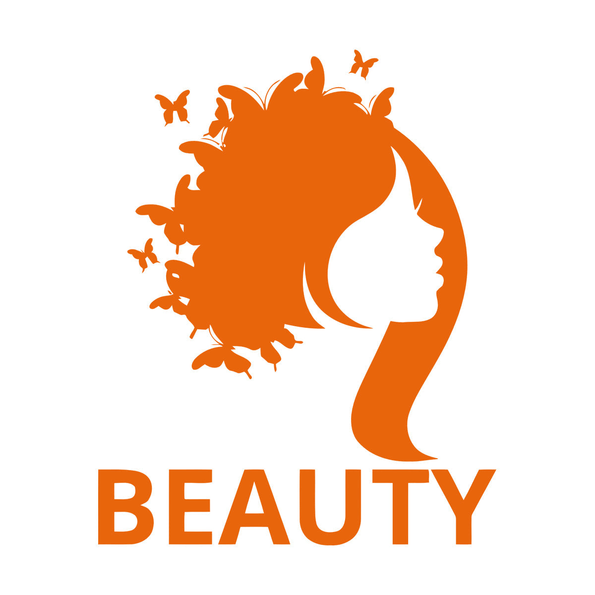 Lettering Decals Beauty Salon Woman Girl Butterfly Glass Stickers