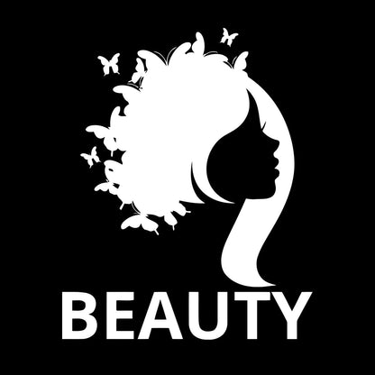 Lettering Decals Beauty Salon Woman Girl Butterfly Glass Stickers