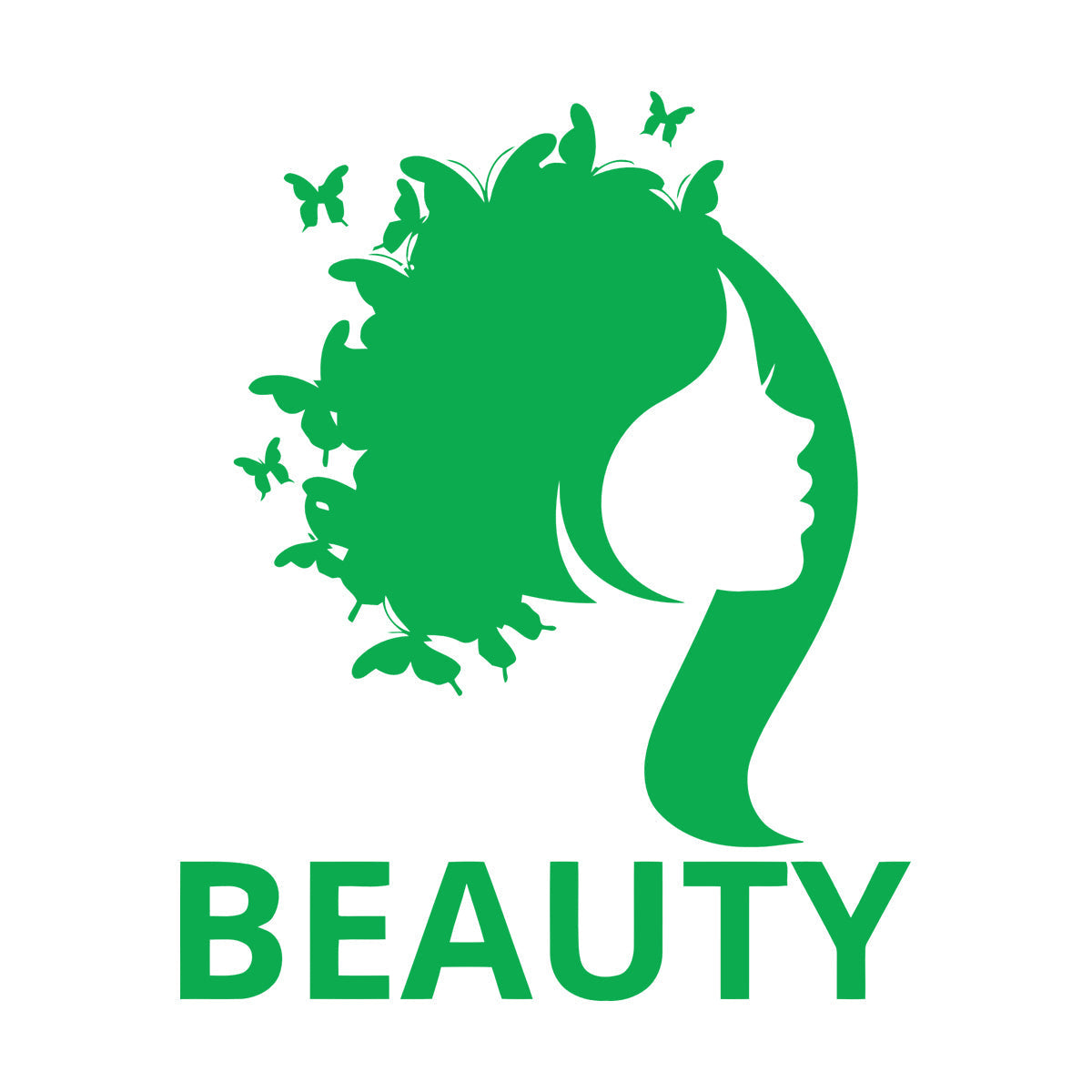 Lettering Decals Beauty Salon Woman Girl Butterfly Glass Stickers