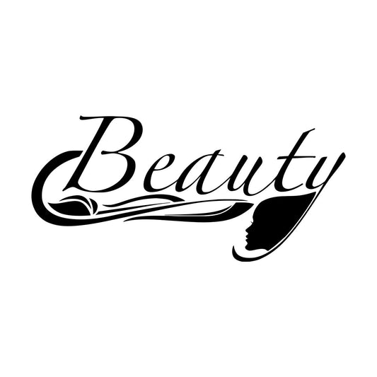 Beauty Salon Woman Stylist Spa Girl Hairdresser Lettering Stickers Tattoo Culture