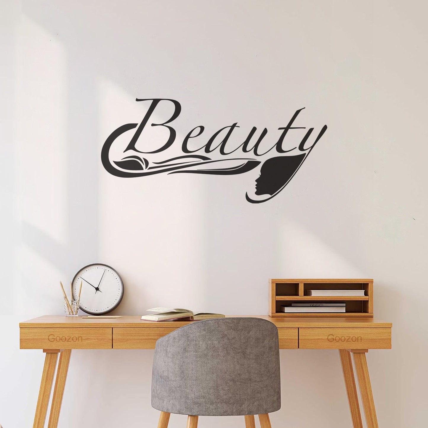 Beauty Salon Woman Stylist Spa Girl Hairdresser Lettering Stickers Tattoo Culture