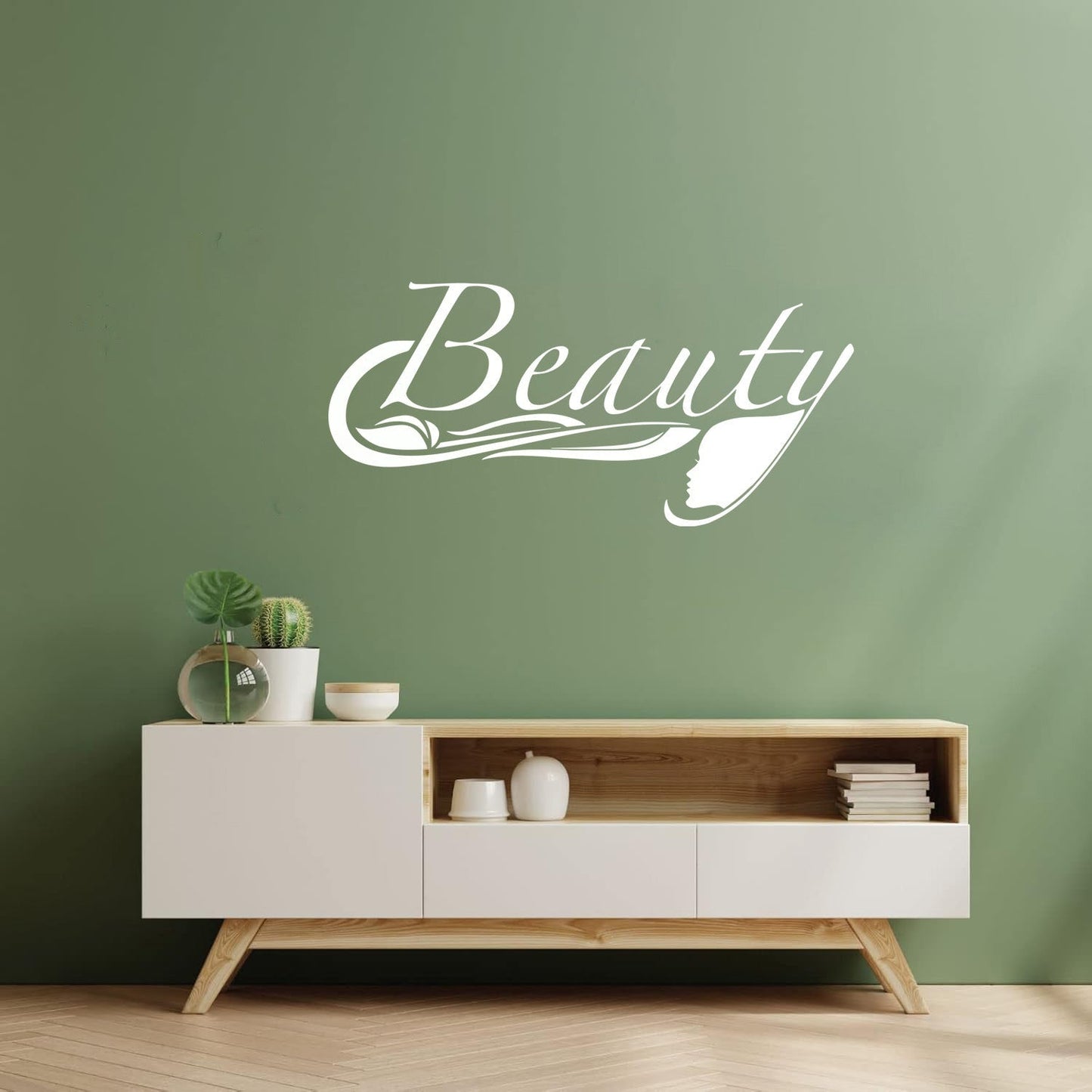 Beauty Salon Woman Stylist Spa Girl Hairdresser Lettering Stickers Tattoo Culture