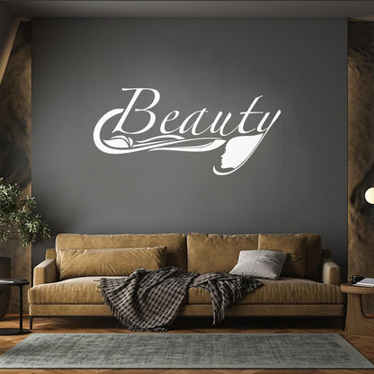 Beauty Salon Woman Stylist Spa Girl Hairdresser Lettering Stickers Tattoo Culture