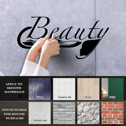 Beauty Salon Woman Stylist Spa Girl Hairdresser Lettering Stickers Tattoo Culture