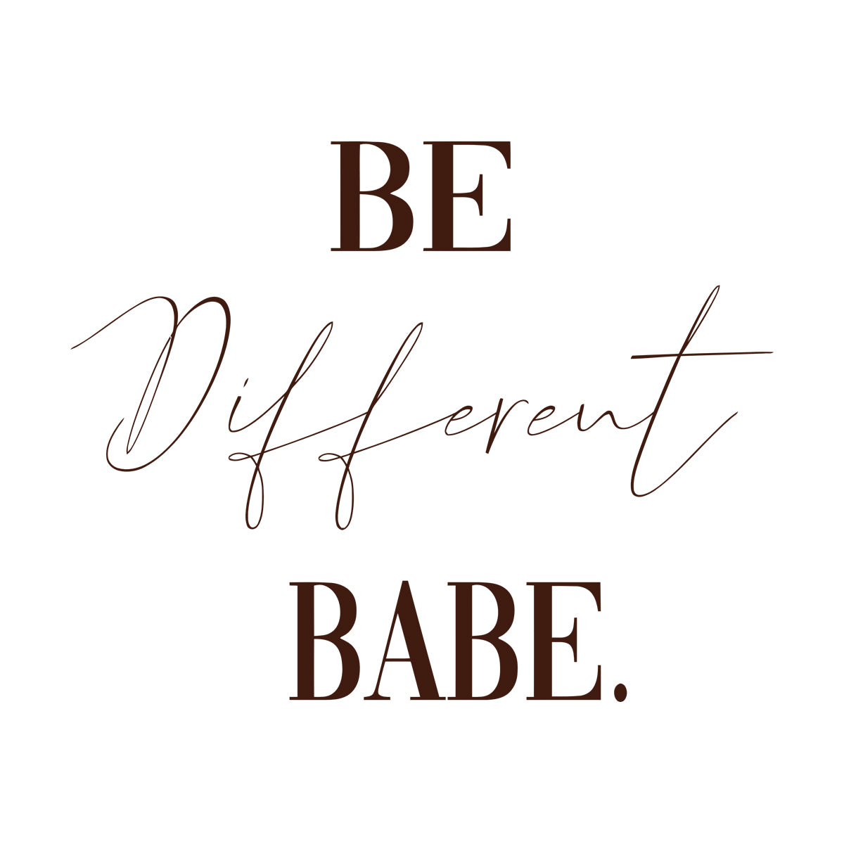 Wall Decals Paster Paper Be Different Babe Quote Inspirational Words Phrase Letters Woman Girl Beauty Salon Removable Without Leaving Glue