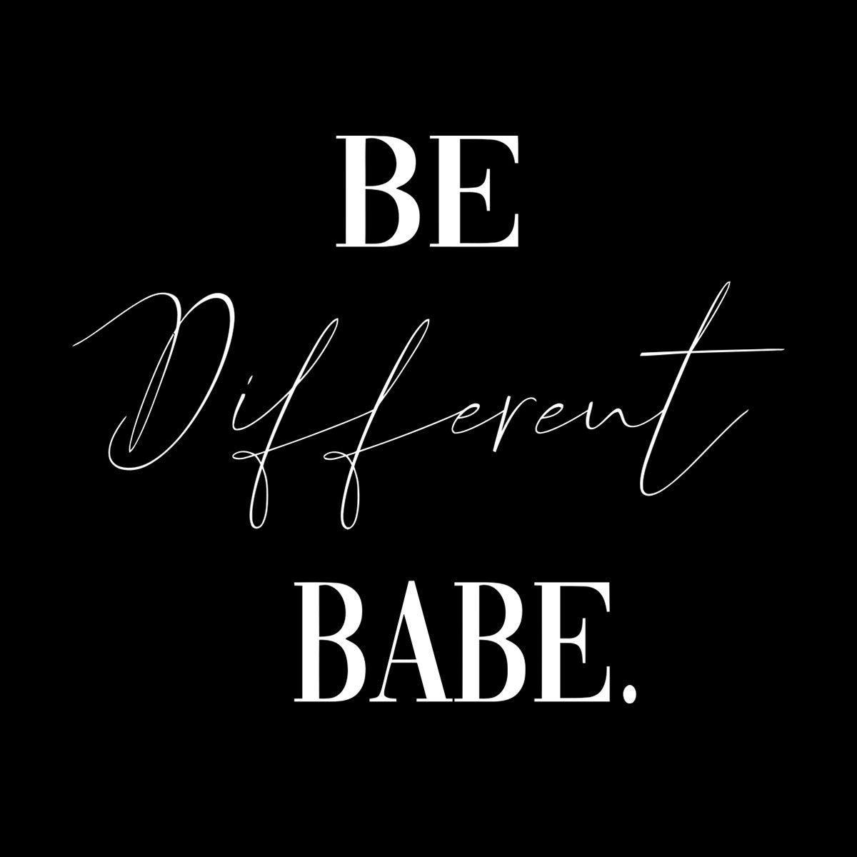 Wall Decals Paster Paper Be Different Babe Quote Inspirational Words Phrase Letters Woman Girl Beauty Salon Removable Without Leaving Glue