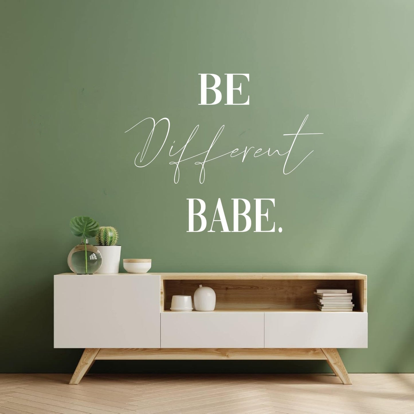 Wall Decals Paster Paper Be Different Babe Quote Inspirational Words Phrase Letters Woman Girl Beauty Salon Removable Without Leaving Glue