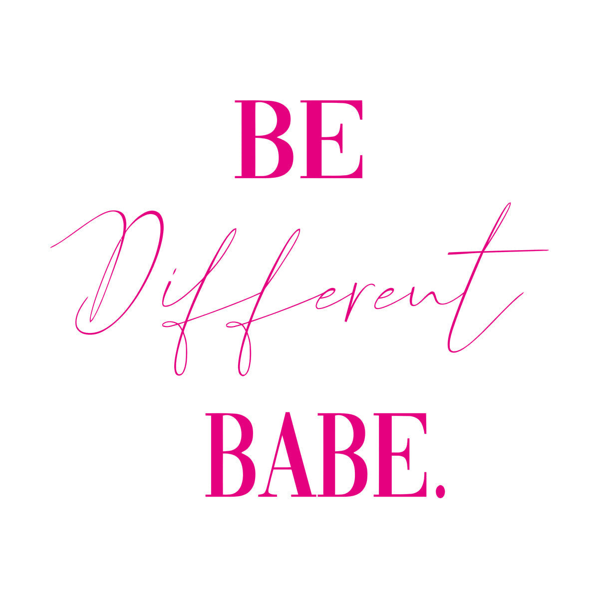 Wall Decals Paster Paper Be Different Babe Quote Inspirational Words Phrase Letters Woman Girl Beauty Salon Removable Without Leaving Glue