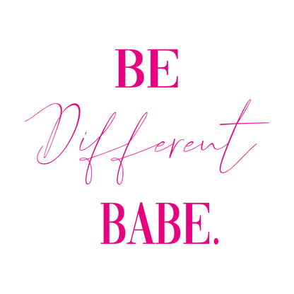 Wall Decals Paster Paper Be Different Babe Quote Inspirational Words Phrase Letters Woman Girl Beauty Salon Removable Without Leaving Glue