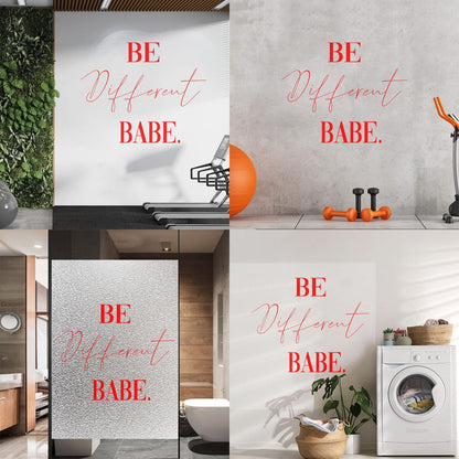 Wall Decals Paster Paper Be Different Babe Quote Inspirational Words Phrase Letters Woman Girl Beauty Salon Removable Without Leaving Glue