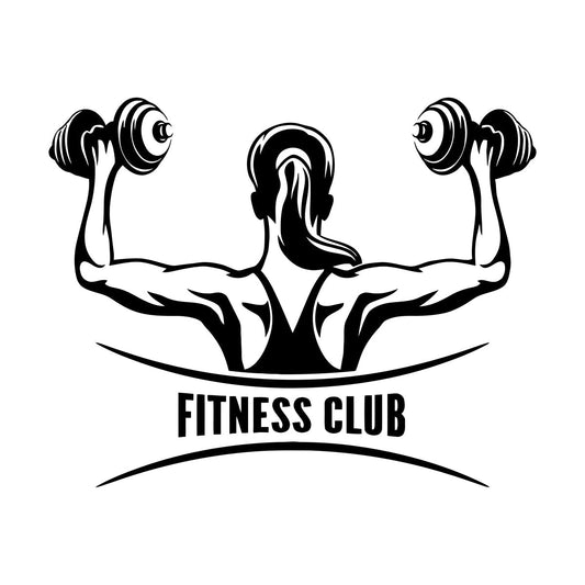 Engraving Stickers Fitnesscenter Club Logo Woman Gymnastics Girl Motivation It Won'T Fall Off