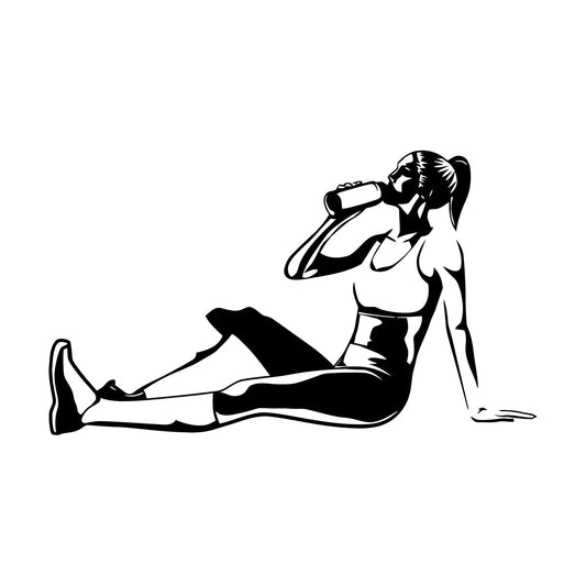 Wall Decals Pvc Fitnesscenter Girl Figure Woman Sports Gymnastics Can Modify And Add Information