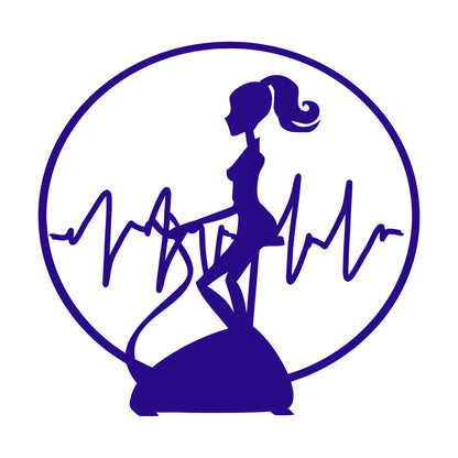 Wall Vinyl Sticker Decor Fitnesscenter Gymnastics Cardio Training Sports Woman Girl Self Adhesive