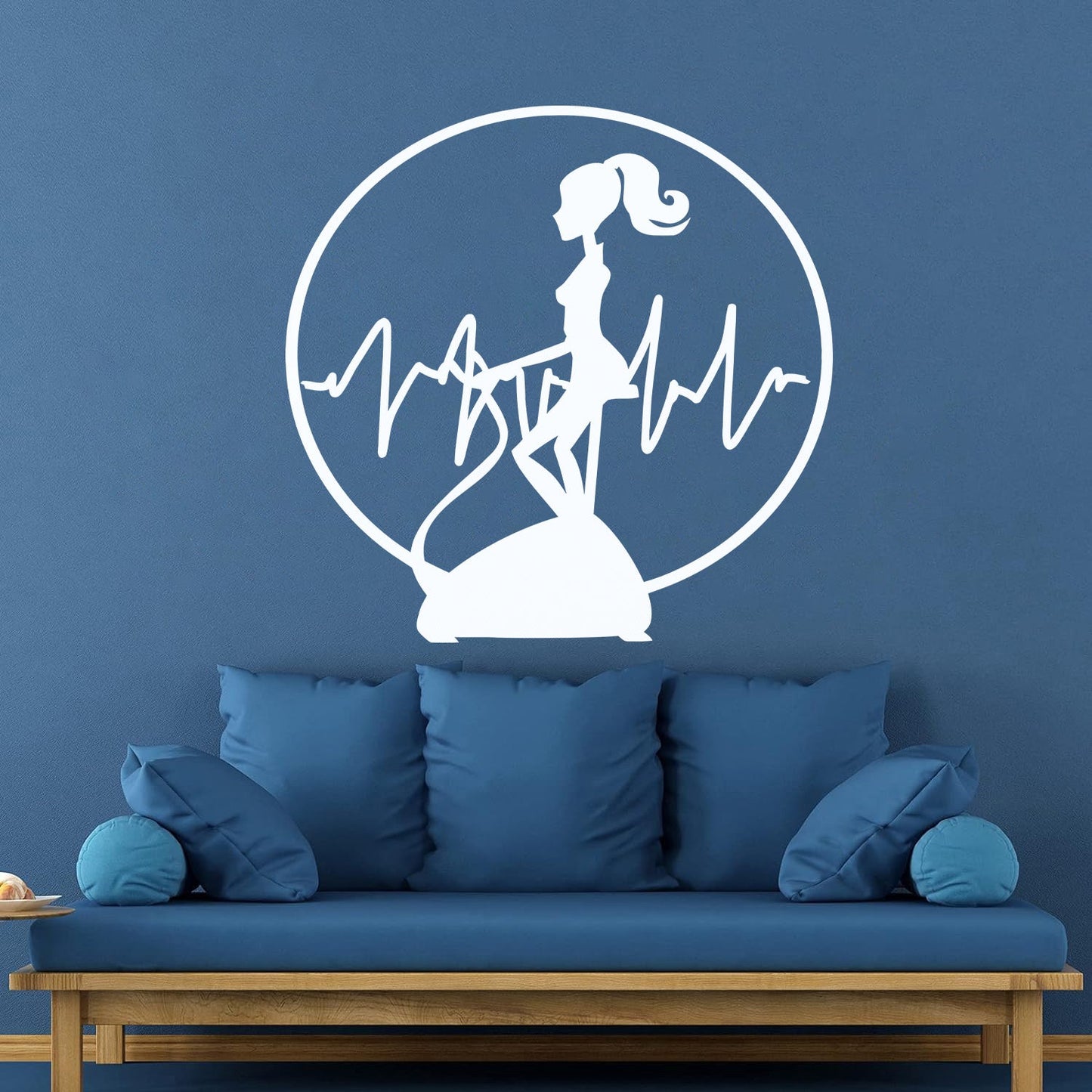 Wall Vinyl Sticker Decor Fitnesscenter Gymnastics Cardio Training Sports Woman Girl Self Adhesive