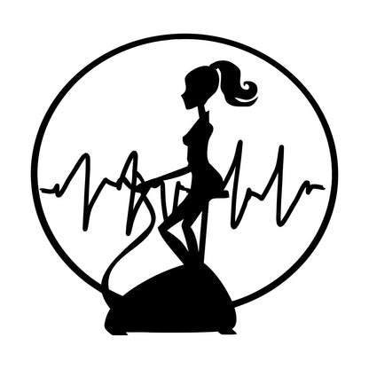 Wall Vinyl Sticker Decor Fitnesscenter Gymnastics Cardio Training Sports Woman Girl Self Adhesive