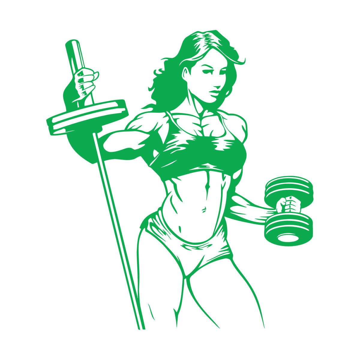 Fine Carving Stickers Fitnesscenter Woman Gymnastics Sports Girl Do Not Damage The Wall Surface