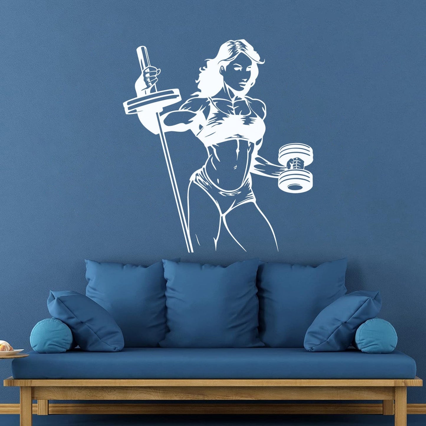 Fine Carving Stickers Fitnesscenter Woman Gymnastics Sports Girl Do Not Damage The Wall Surface