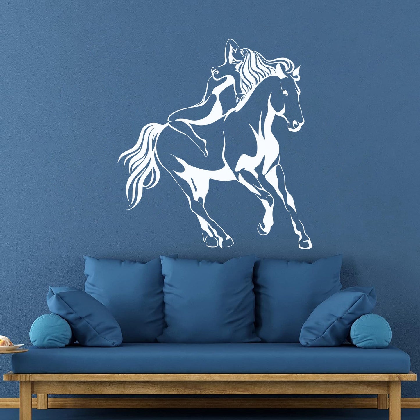 Vinyl Art Sticker Galloping Horse Appeal Woman Girl Easy Installation