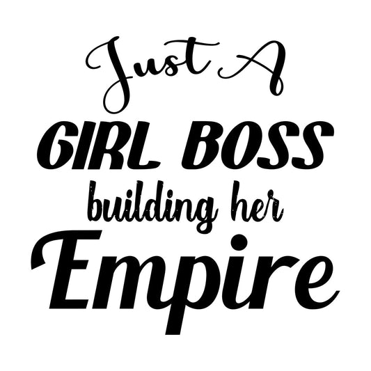 Lettering Stickers Girl Boss Building Empire Business Lady Woman Quote Letters Words It Won'T Fall Off