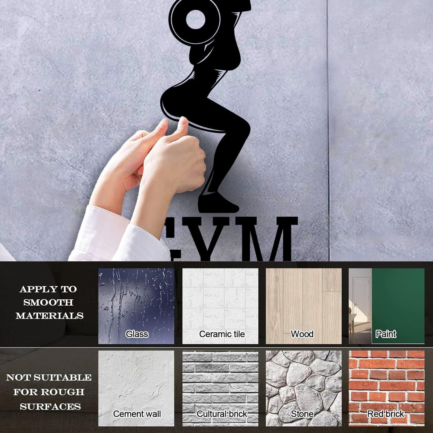 Wall Decals Pvc Gymnastics Fitnesscenter Woman Bodybuilding Sports Girl Easy Installation