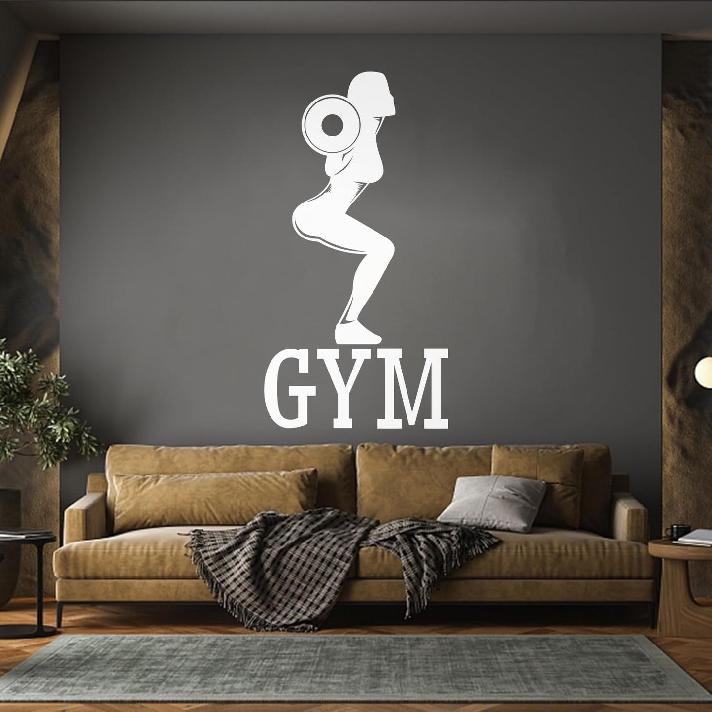 Wall Decals Pvc Gymnastics Fitnesscenter Woman Bodybuilding Sports Girl Easy Installation