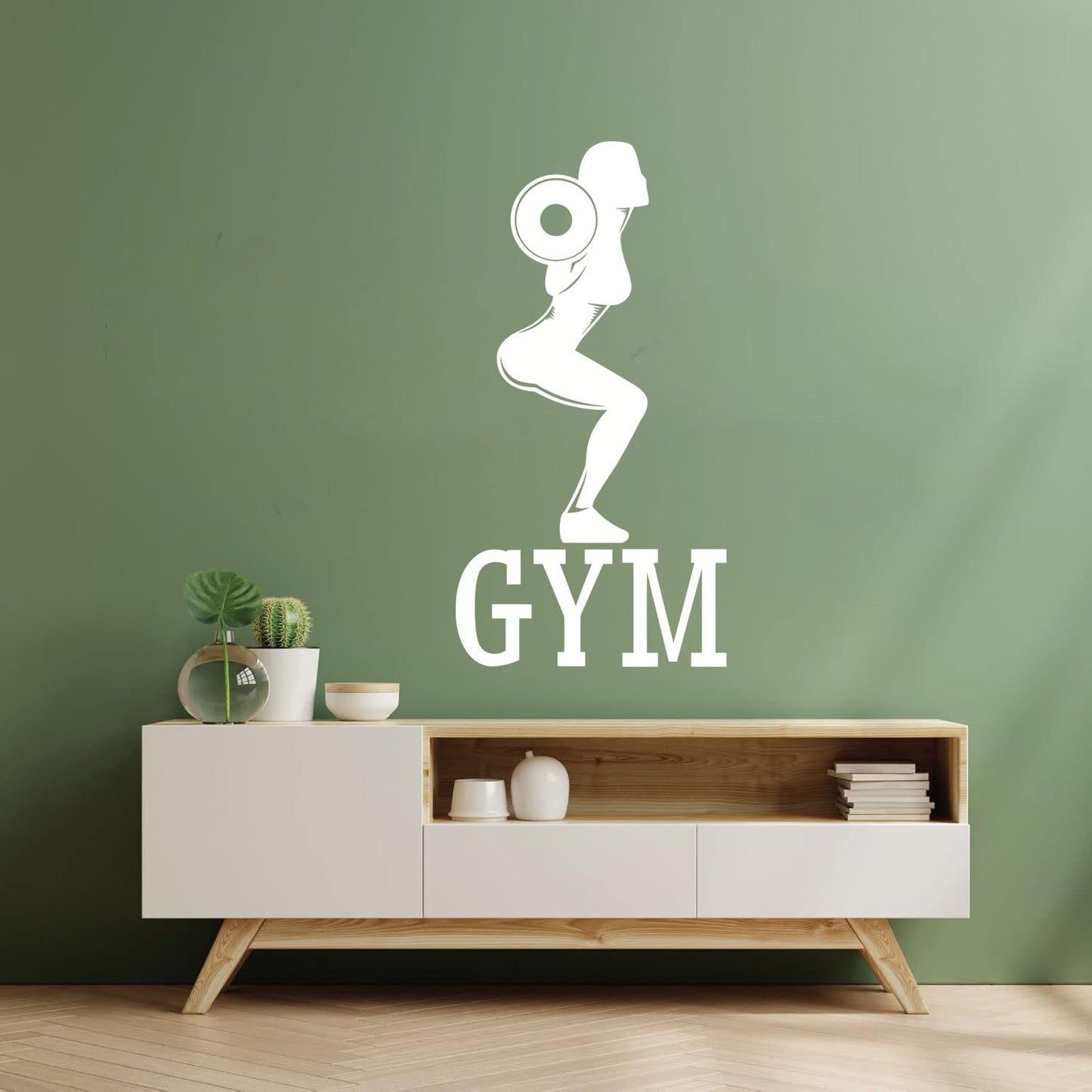 Wall Decals Pvc Gymnastics Fitnesscenter Woman Bodybuilding Sports Girl Easy Installation