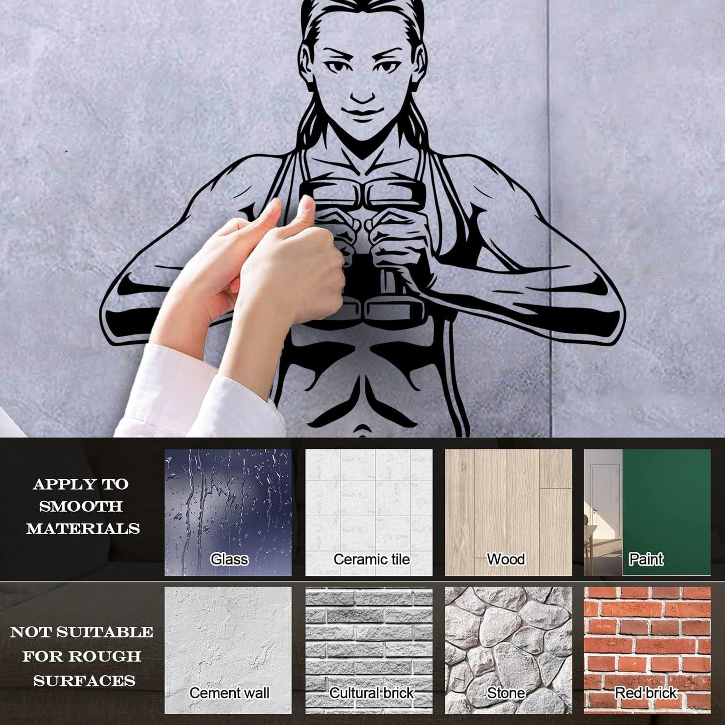 Wall Decals Paster Paper Gymnastics Woman Fitnesscenter Girl Healthy Lifestyle Sports Multiple Size Options