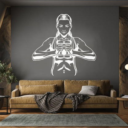 Wall Decals Paster Paper Gymnastics Woman Fitnesscenter Girl Healthy Lifestyle Sports Multiple Size Options