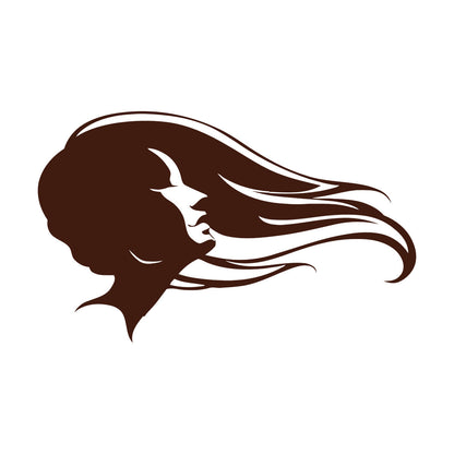 Vinyl Wall Stickers Hair Salon Beauty Hairstyle Woman Fashion Girl Waterproof