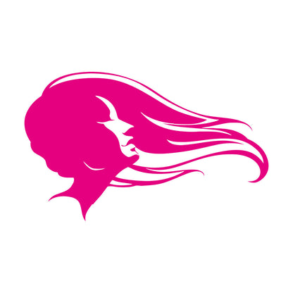 Vinyl Wall Stickers Hair Salon Beauty Hairstyle Woman Fashion Girl Waterproof