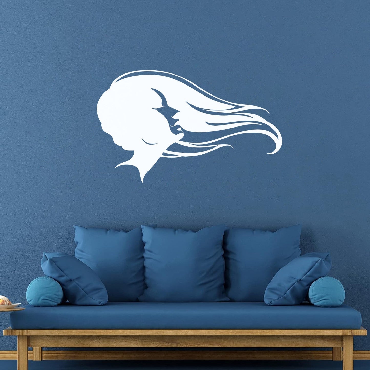 Vinyl Wall Stickers Hair Salon Beauty Hairstyle Woman Fashion Girl Waterproof