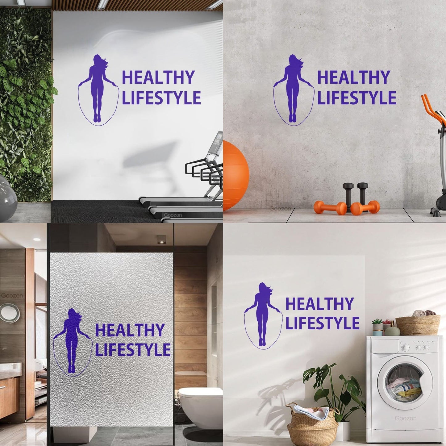 Home Female Gymnastics Healthy Lifestyle Fitnesscenter Woman Girl Vinyl Wall Decals Personalized Customization