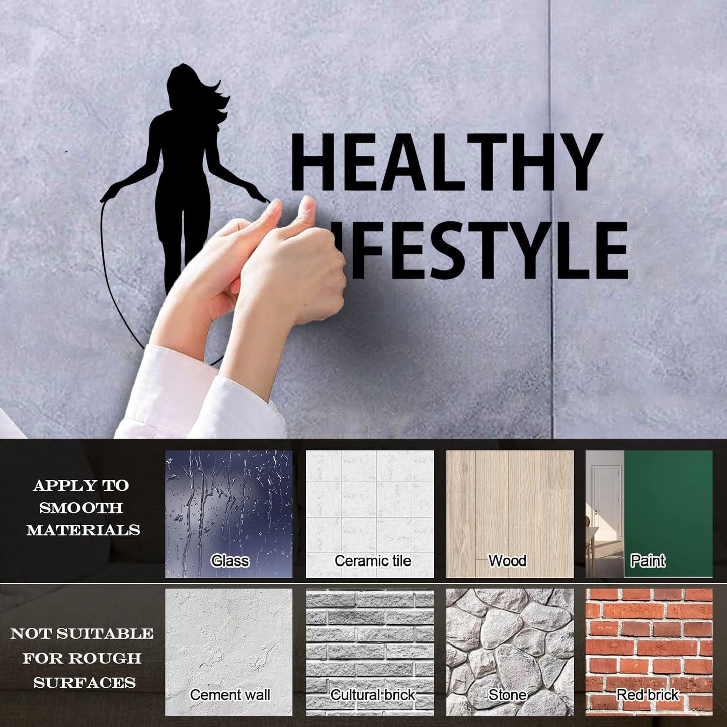 Home Female Gymnastics Healthy Lifestyle Fitnesscenter Woman Girl Vinyl Wall Decals Personalized Customization