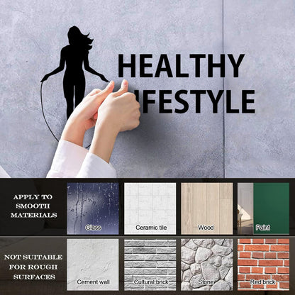 Home Female Gymnastics Healthy Lifestyle Fitnesscenter Woman Girl Vinyl Wall Decals Personalized Customization