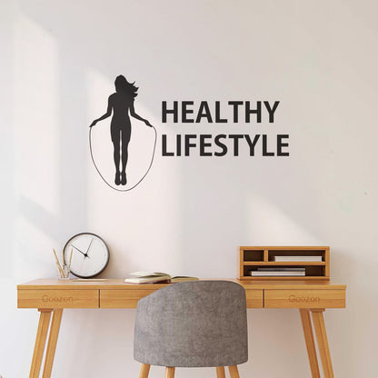 Home Female Gymnastics Healthy Lifestyle Fitnesscenter Woman Girl Vinyl Wall Decals Personalized Customization
