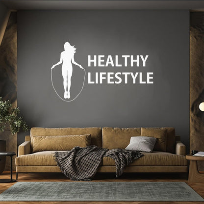Home Female Gymnastics Healthy Lifestyle Fitnesscenter Woman Girl Vinyl Wall Decals Personalized Customization