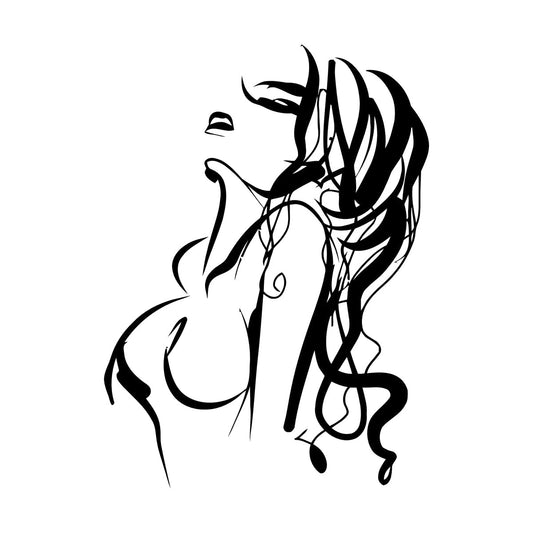 Fine Carving Stickers Hot Sxy Girl Woman Abstract Window Decals